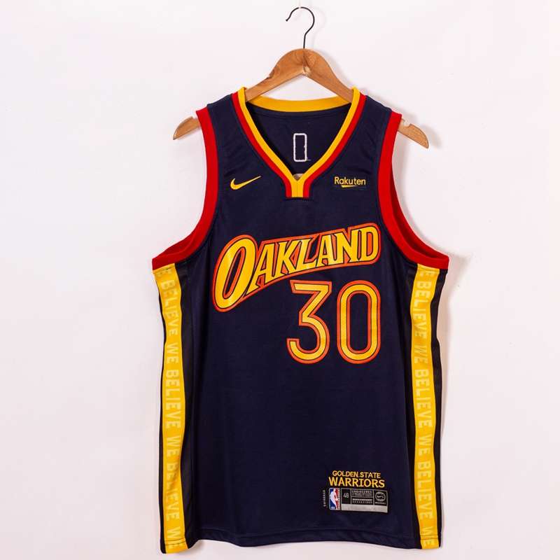 20/21 Golden State Warriors CURRY #30 Dark Blue City Basketball Jersey (Stitched)