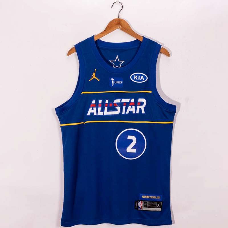 2021 Los Angeles Clippers LEONARD #2 Blue ALL-STAR Basketball Jersey (Stitched)
