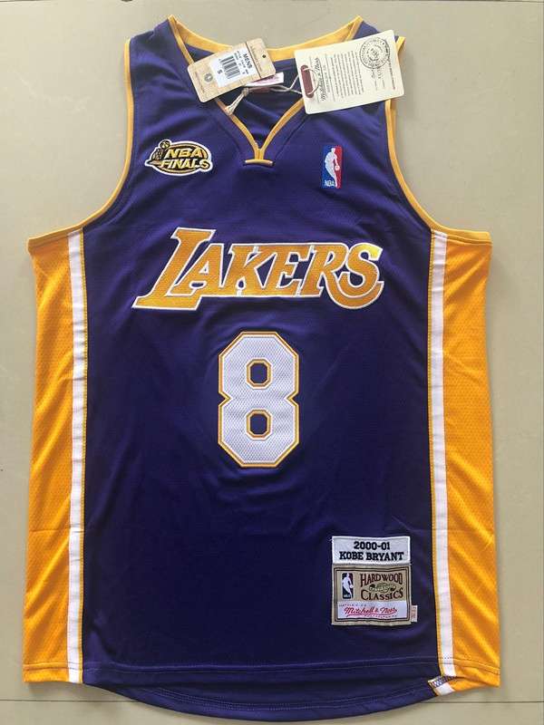 2000/01 Los Angeles Lakers BRYANT #8 Purple Finals Classics Basketball Jersey (Closely Stitched)