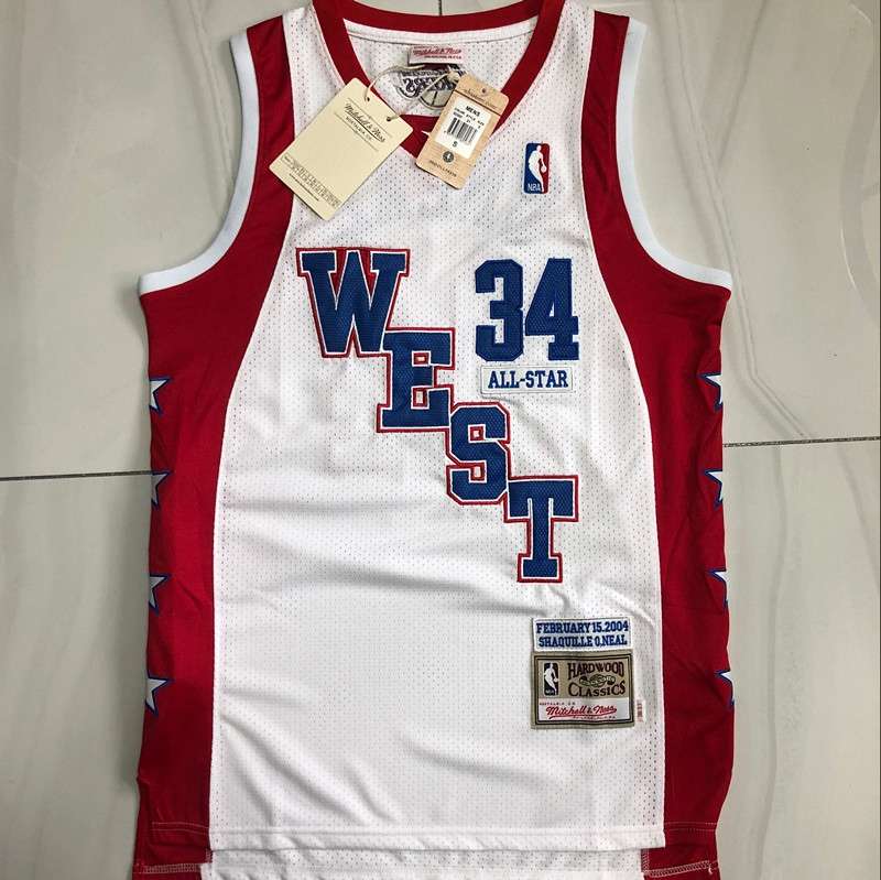 2004 Los Angeles Lakers ONEAL #34 White ALL-STAR Classics Basketball Jersey (Closely Stitched)