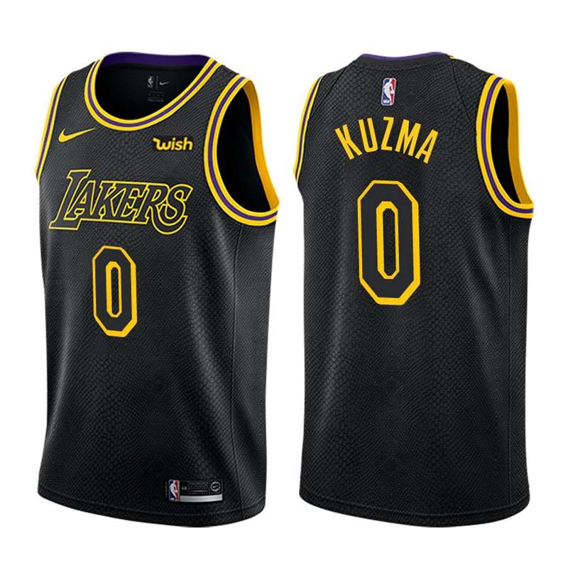 2020 Los Angeles Lakers KUZMA #0 Black City Basketball Jersey (Stitched)