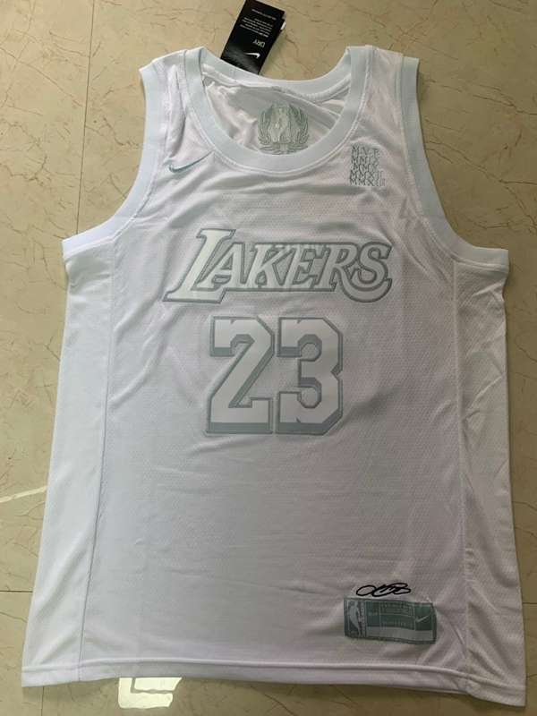 2020 Los Angeles Lakers JAMES #23 White MVP Basketball Jersey (Stitched)