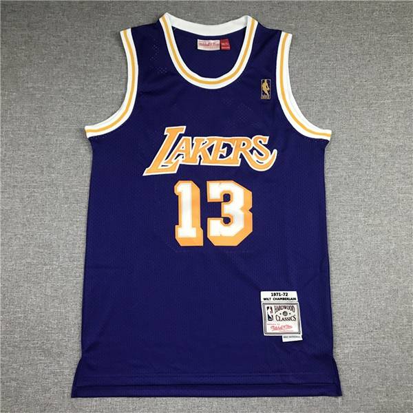 1971/72 Los Angeles Lakers CHAMBERLAIN #13 Purple Classics Basketball Jersey (Stitched)