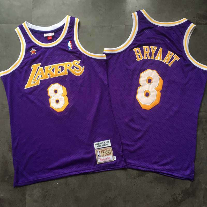 1998 Los Angeles Lakers BRYANT #8 Purple ALL-STAR Classics Basketball Jersey (Closely Stitched)