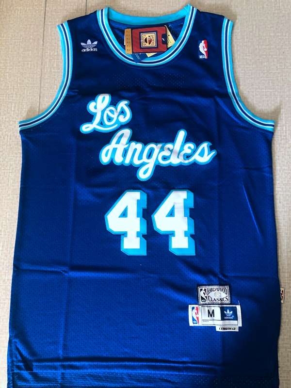 Los Angeles Lakers WEST #44 Blue Classics Basketball Jersey (Stitched)
