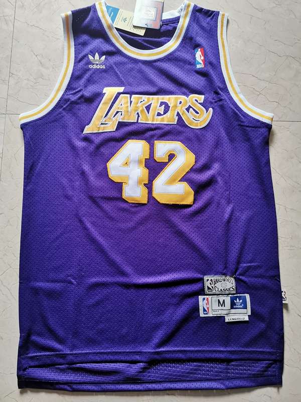 Los Angeles Lakers WORTHY #42 Purple Classics Basketball Jersey (Stitched)