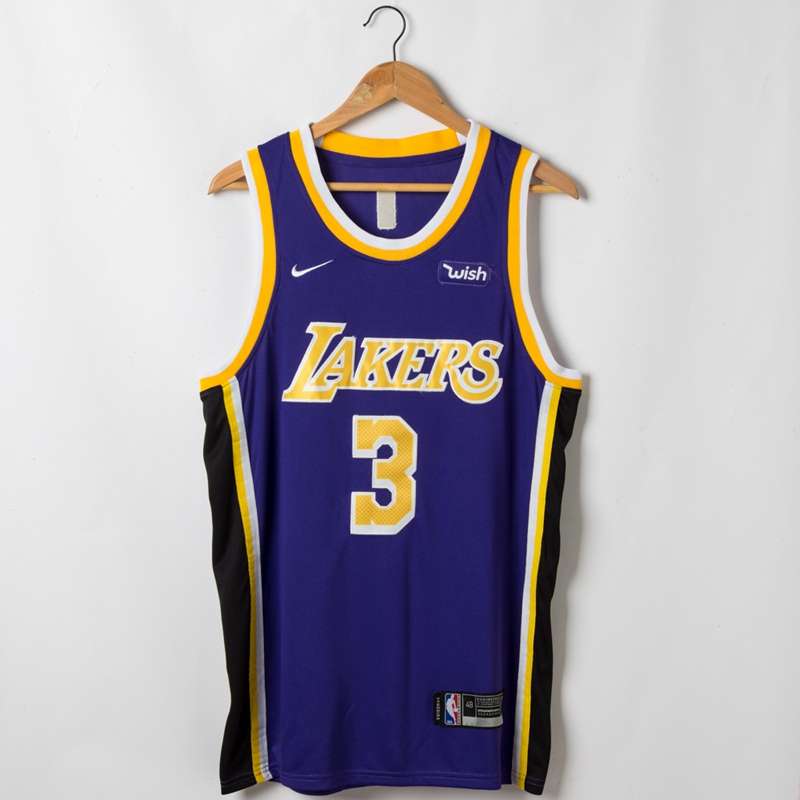 Los Angeles Lakers DAVIS #3 Purple Basketball Jersey (Stitched)