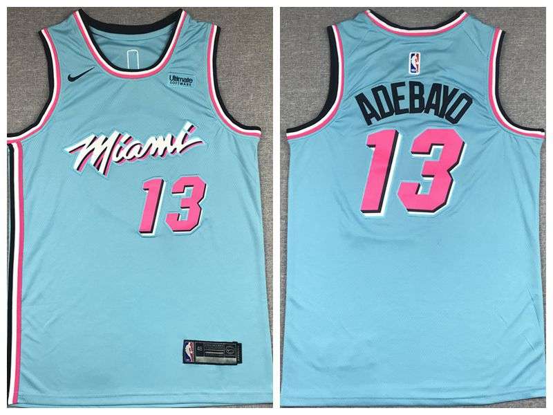 2020 Miami Heat ADEBAYO #13 Blue City Basketball Jersey (Stitched)
