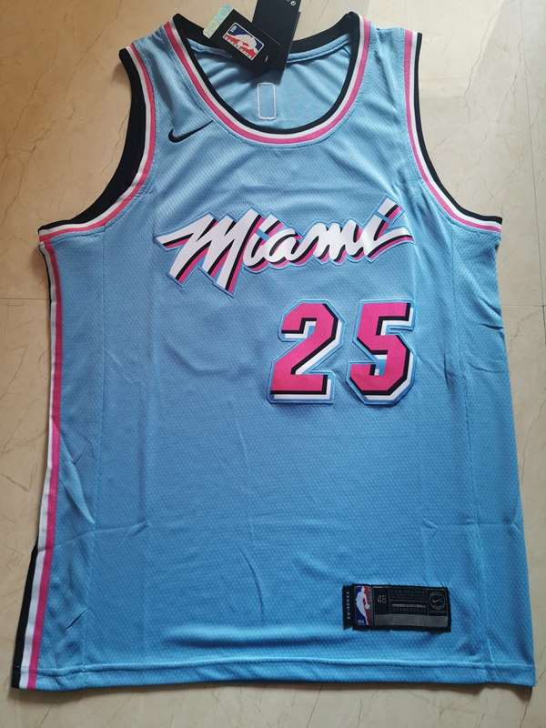 2020 Miami Heat NUNN #25 Blue City Basketball Jersey (Stitched)