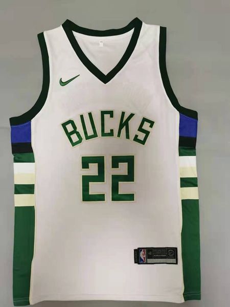 20/21 Milwaukee Bucks MIDDLETON #22 White Basketball Jersey (Stitched)