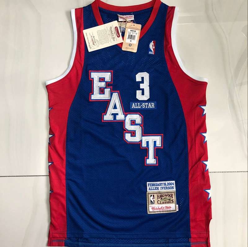 2004 Philadelphia 76ers IVERSON #3 Dark Blue ALL-STAR Classics Basketball Jersey (Closely Stitched)