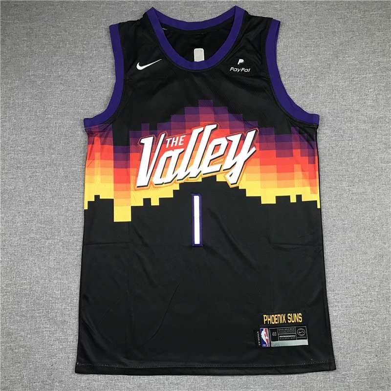20/21 Phoenix Suns BOOKER #1 Black City Basketball Jersey (Stitched)