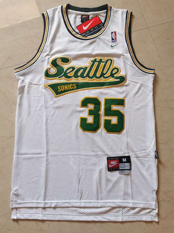 Seattle Sounders DURANT #35 White Classics Basketball Jersey 02 (Stitched)