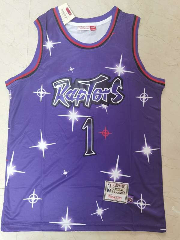 2020 Toronto Raptors MCGRADY #1 Purple Starry Basketball Jersey (Stitched)