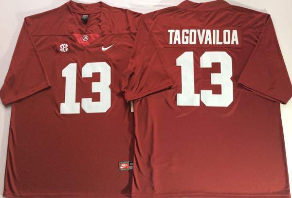 Alabama Crimson Tide TAGOVAILOA #13 Red NCAA Football Jersey