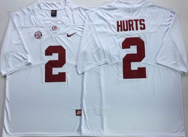 Alabama Crimson Tide HURTS #2 Red NCAA Football Jersey