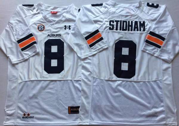 Auburn Tigers STIDHAM #8 White NCAA Football Jersey