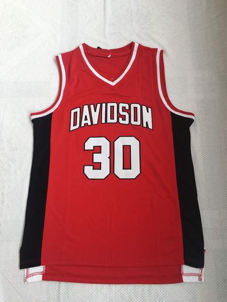 Davidson Wildcats CURRY #30 Red NCAA Basketball Jersey