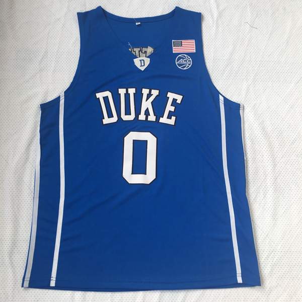 Duke Blue Devils TATUM #0 Blue NCAA Basketball Jersey 02
