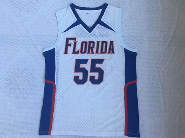 Florida Gators FLORIDA #55 White NCAA Basketball Jersey