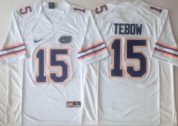 Florida Gators TEBOW #15 White NCAA Football Jersey 02