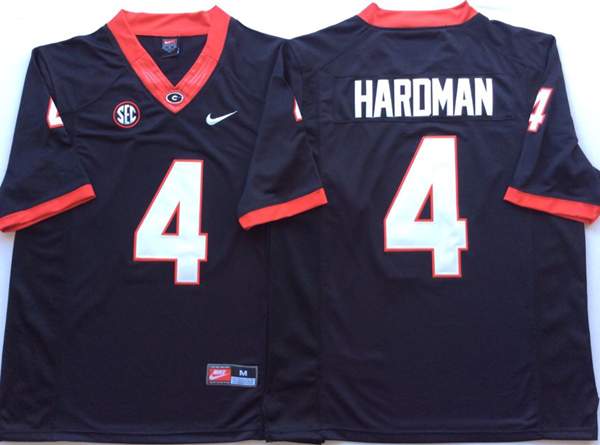 Georgia Bulldogs HAROMAN #4 Dark Blue NCAA Football Jersey