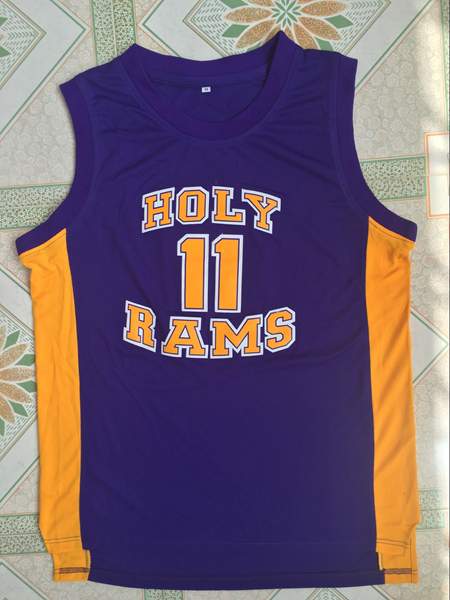 Holy Rams WALL #11 Blue Basketball Jersey