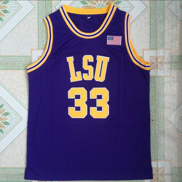 LSU Tigers ONEAL #33 Purple NCAA Basketball Jersey