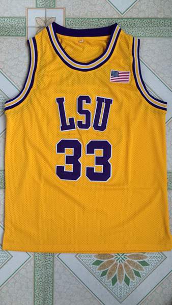 LSU Tigers ONEAL #33 Yellow NCAA Basketball Jersey