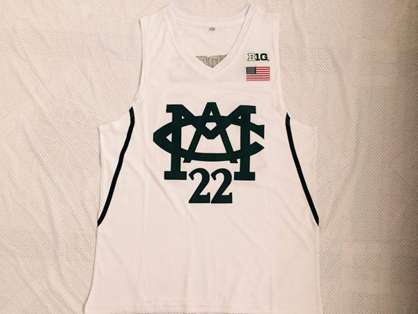 Michigan Wolverines BRIDGES #22 White NCAA Basketball Jersey