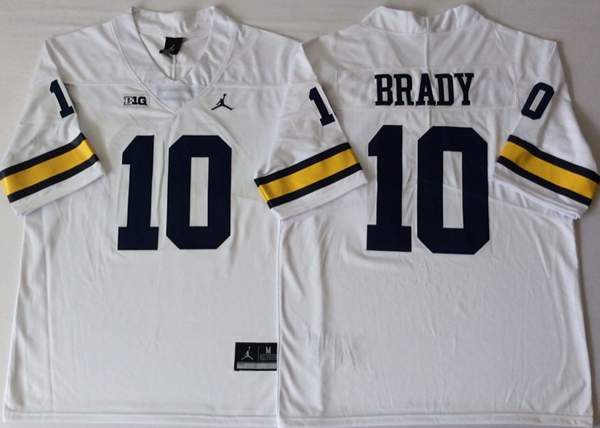 Michigan Wolverines BRADY #10 White NCAA Football Jersey