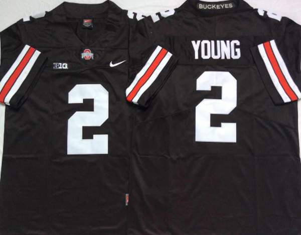 Ohio State Buckeyes YOUNG #2 Black NCAA Football Jersey 02