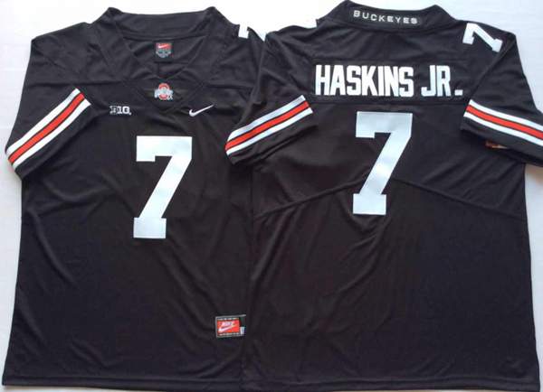 Ohio State Buckeyes HASKINS JR. #7 Black NCAA Football Jersey