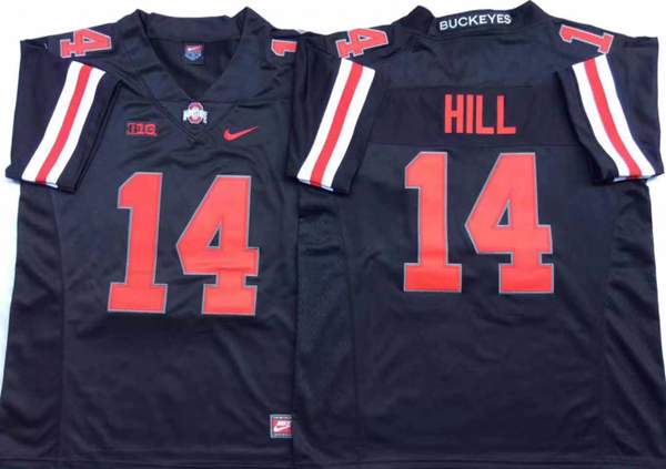 Ohio State Buckeyes HILL #14 Dark Blue NCAA Football Jersey