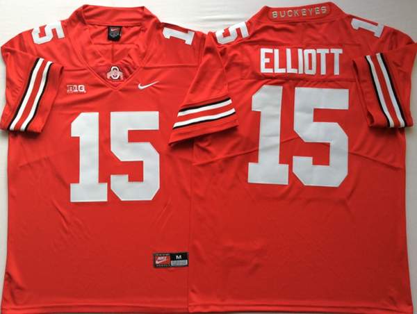 Ohio State Buckeyes ELLIOTT #15 Red NCAA Football Jersey