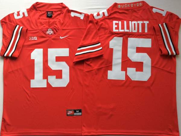 Ohio State Buckeyes ELLIOTT #15 Red NCAA Football Jersey