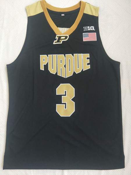 Purdue Boilermakers C.EDWARDS #3 Black NCAA Basketball Jersey