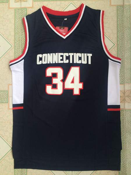 UConn Huskies ALLEN #34 Black NCAA Basketball Jersey