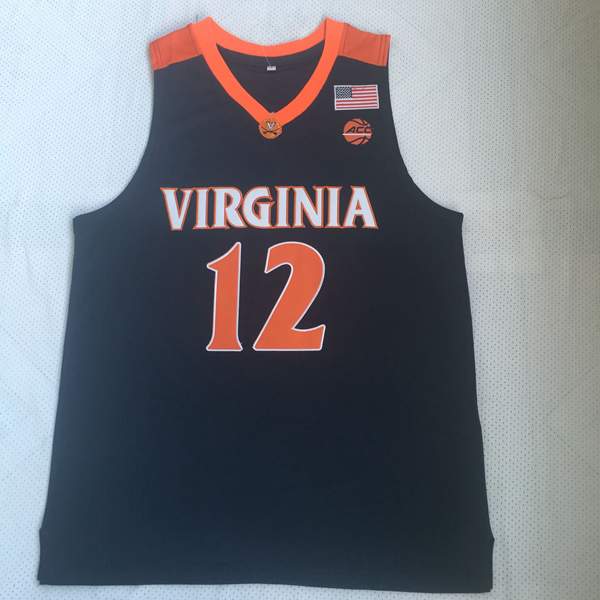 Virginia Cavaliers HUNTER #12 Dark Blue NCAA Basketball Jersey