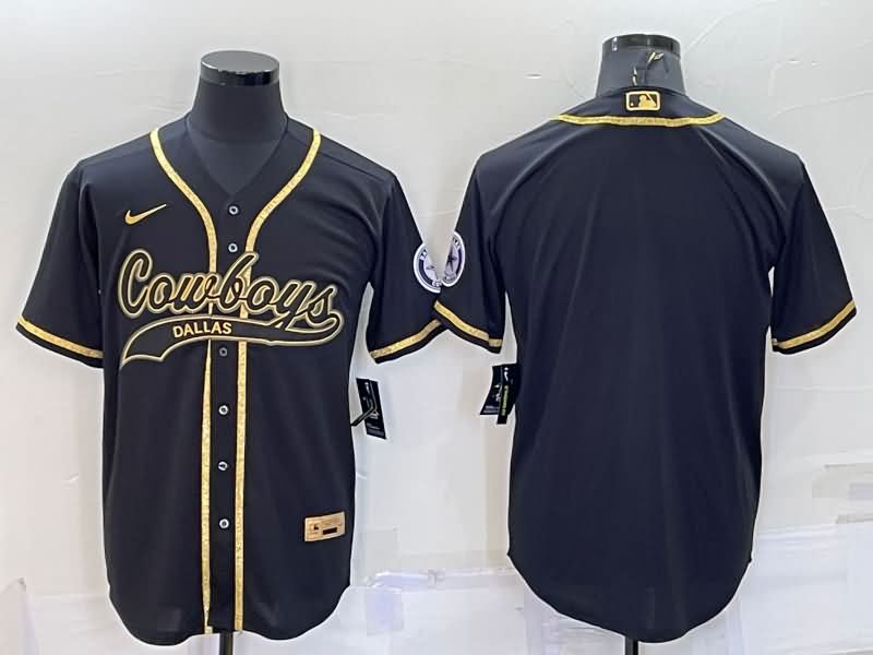 Dallas Cowboys Black Gold MLB&NFL Jersey 02