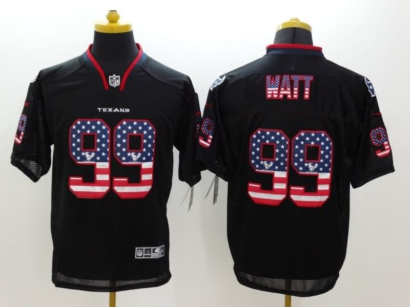 Houston Texans Black USA Flag NFL Jersey