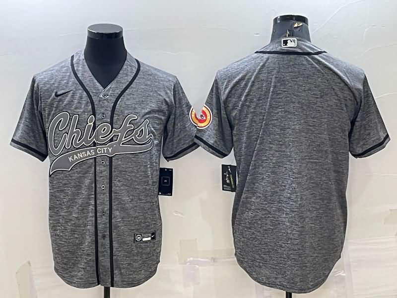 Kansas City Chiefs Grey MLB&NFL Jersey