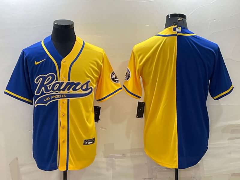 Los Angeles Rams Blue Yellow MLB&NFL Jersey