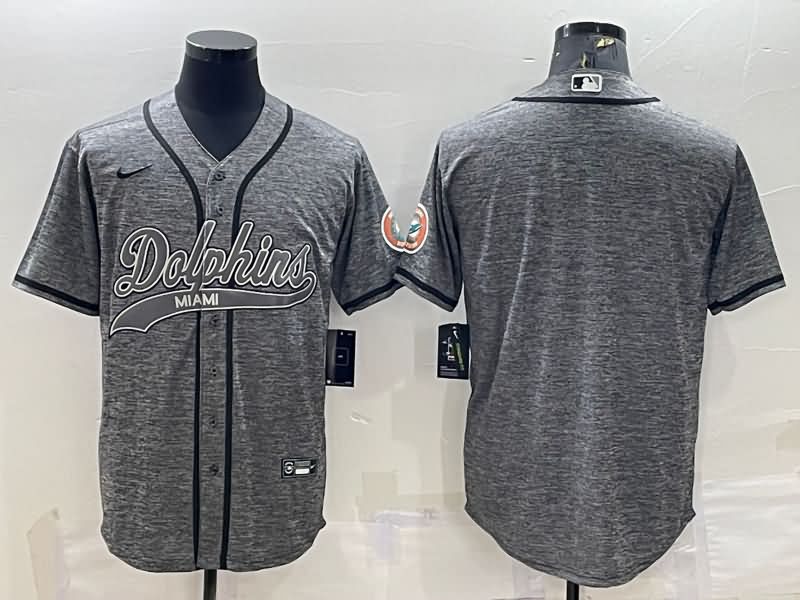 Miami Dolphins Grey MLB&NFL Jersey