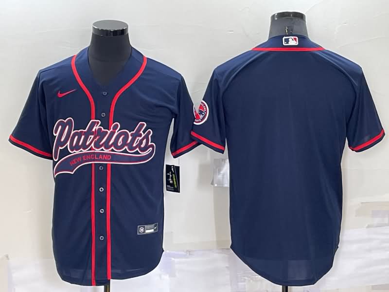 New England Patriots Dark Blue MLB&NFL Jersey