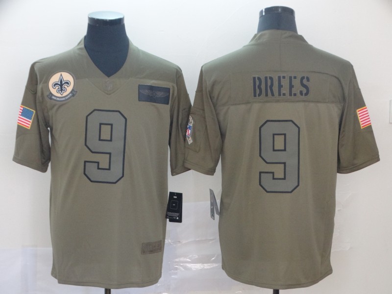 New Orleans Saints Olive Salute To Service NFL Jersey 02