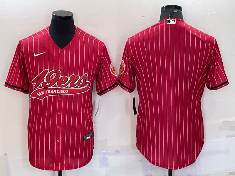 San Francisco 49ers Red MLB&NFL Jersey 02