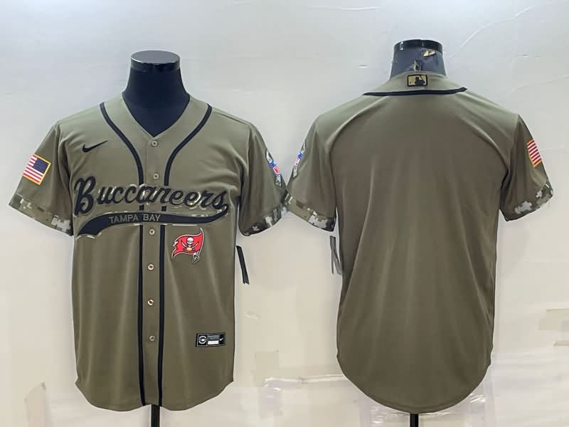 Tampa Bay Buccaneers Olive Salute To Service MLB&NFL Jersey