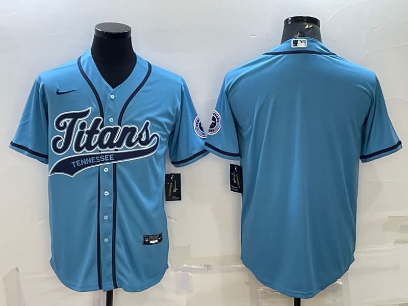 Tennessee Titans Light Blue MLB&NFL Jersey