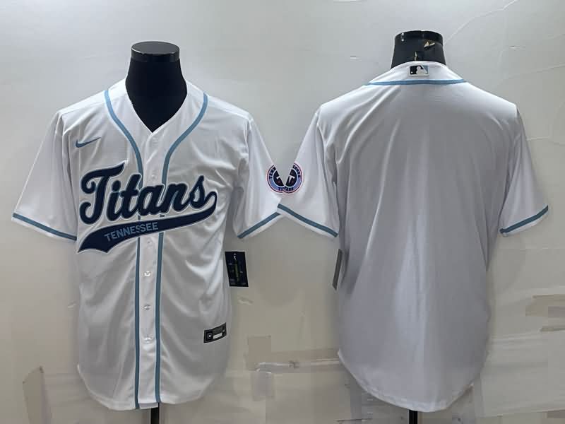 Tennessee Titans White MLB&NFL Jersey